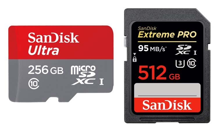 Memory Card SanDisk Ultra e Extreme PRO